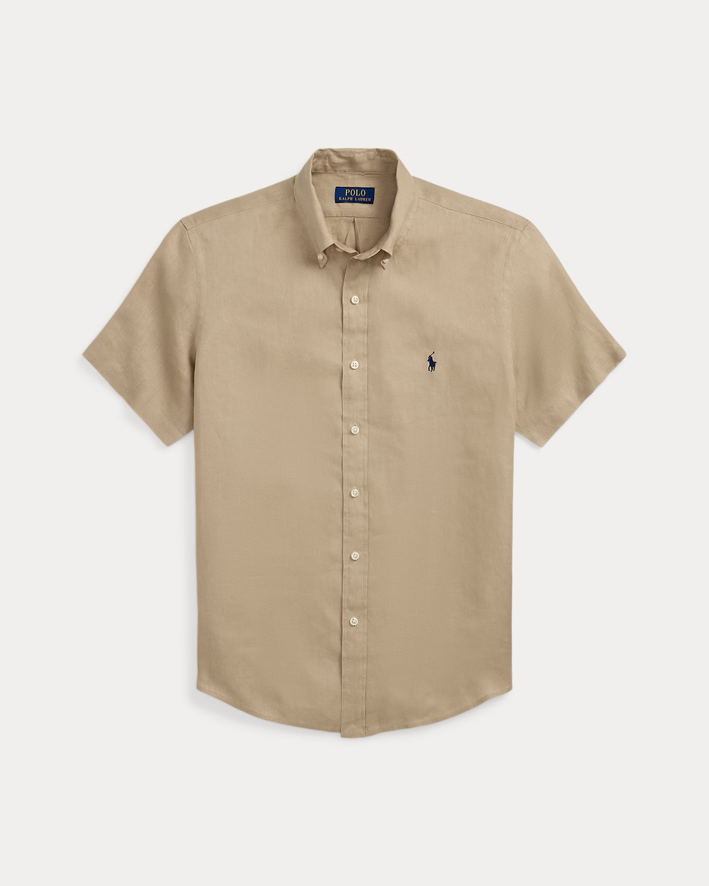 Camisa Linho Polo Ralph Lauren Manga Curta