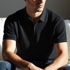 Camisa Polo Malha Francesa Black