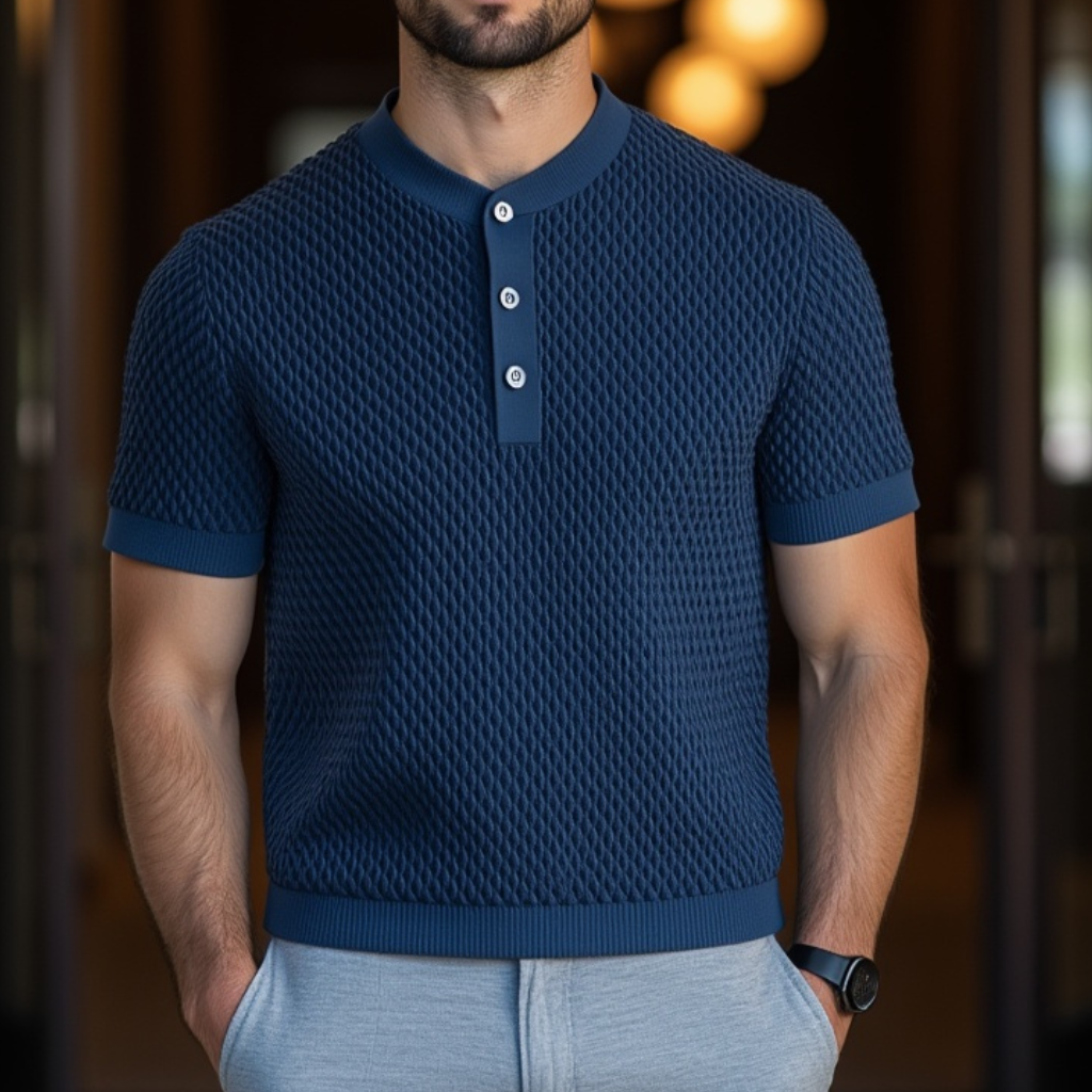 Camisa Polo Malha Franfurt Blue
