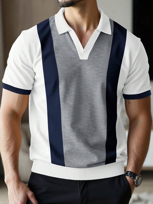 Polo Firenze Tricolor Slim — 100% Algodão